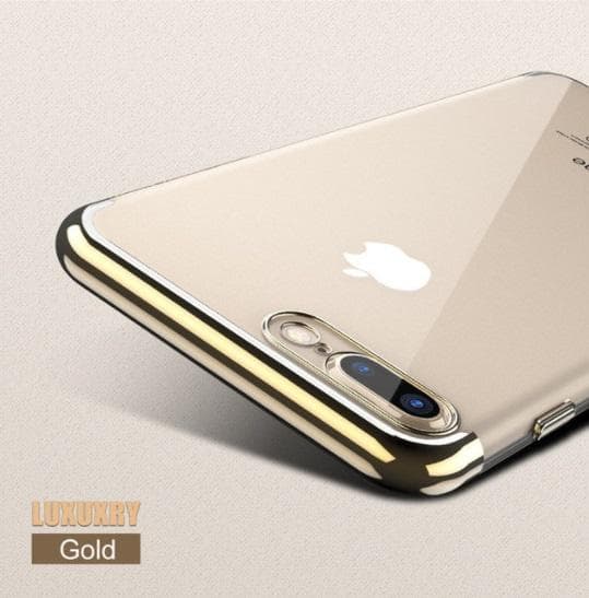2 ST Skal till iPhone SE (20 / 22) / 8 / 7  Slim and Soft guld