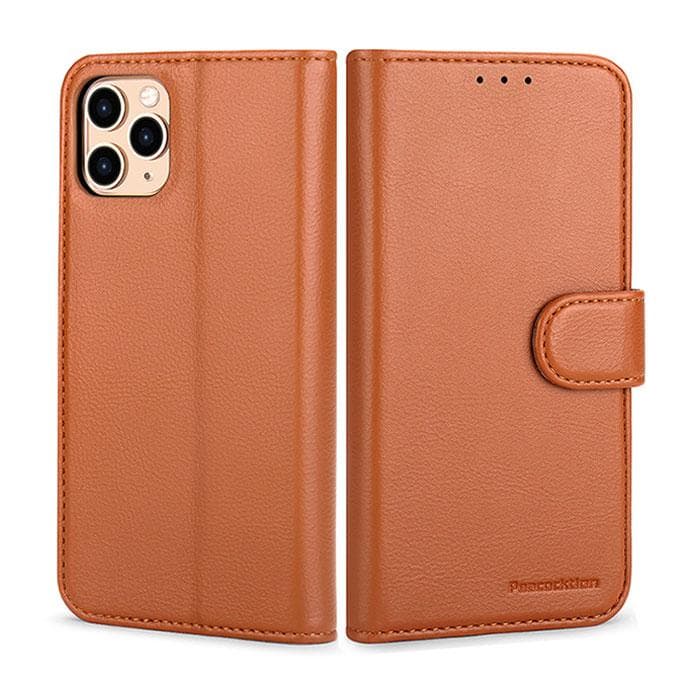 iPhone 11 Pro / X / Xs Mobilfodral | Premium Wallet Fodral Brun