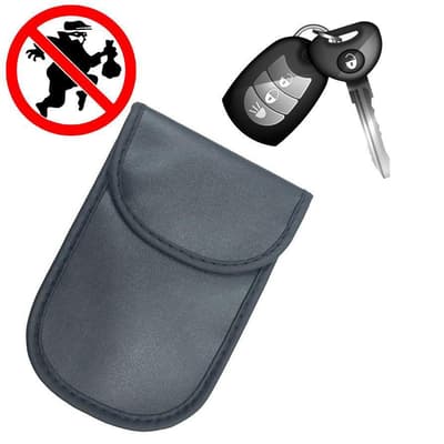 Theft case the car keys blocking radio waves Faraday Faraday cage Box 14 cm with 10 cm black