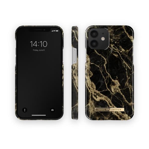 iDeal Mobilskal iPhone 12 Mini - Golden Smoke Marble