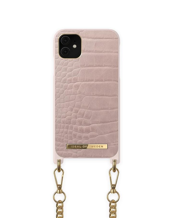 iDeal Of Sweden iPhone 12 Mini Necklace Case - Misty Rose Croco