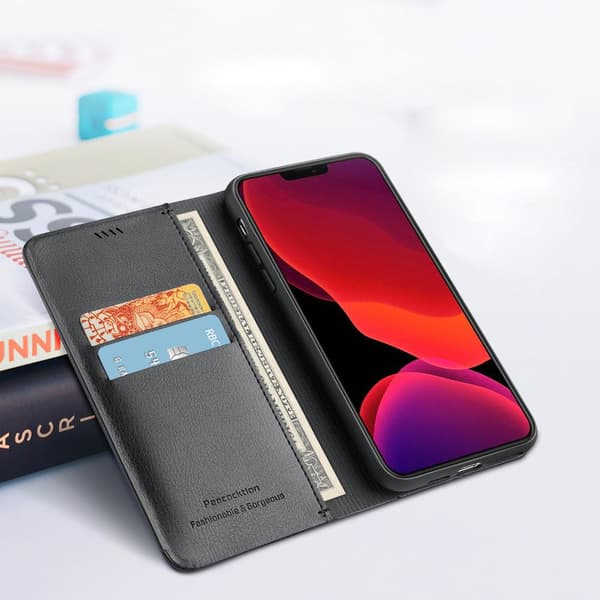 Galaxy Note 10 Svart Mobilfodral | PCT Fashion | Fodral med kortfack