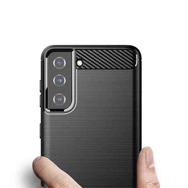 SKALO Samsung S21 Armor Carbon Stöttåligt TPU-skal