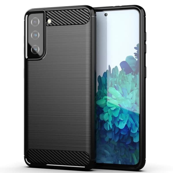 SKALO Samsung S21 Armor Carbon Stöttåligt TPU-skal Svart