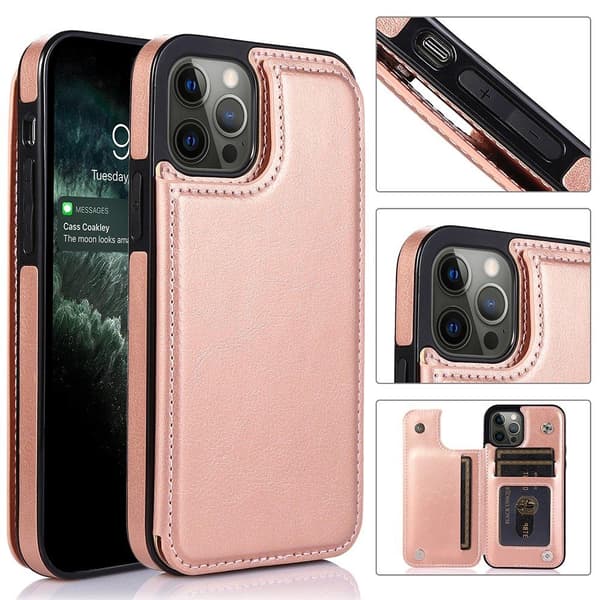 iPhone 12 Pro - Genomtänkt Nkobee Skal med Korthållare