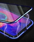 Miniatyrbild 7 av 7: iPhone 11 Pro MAX  Magnetiskt skal Härdat glas 360° skydd BLÅ