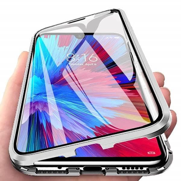 Huawei P20 pro Magnetiskt 360° skydd Härdat glas SILVER