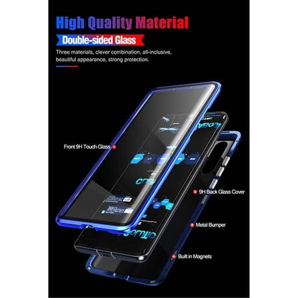 Huawei P20 Magnetiskt 360° skydd Härdat glas BLÅ