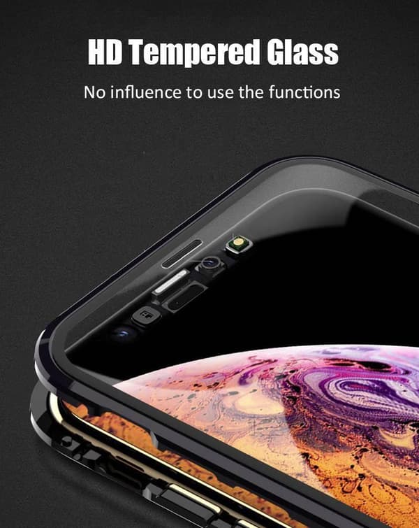 Huawei P20 lite Magnetiskt 360° skydd Härdat glas GRÖN