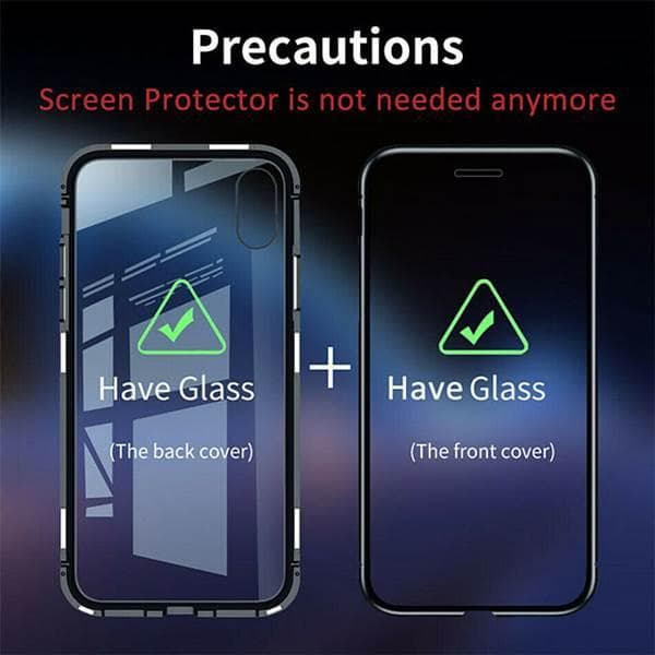 Huawei P20 lite Magnetiskt 360° skydd Härdat glas GRÖN