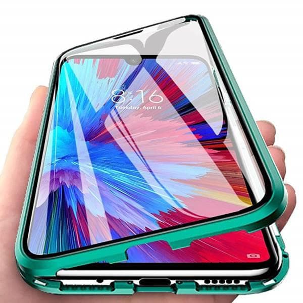 Huawei P20 lite Magnetiskt 360° skydd Härdat glas GRÖN