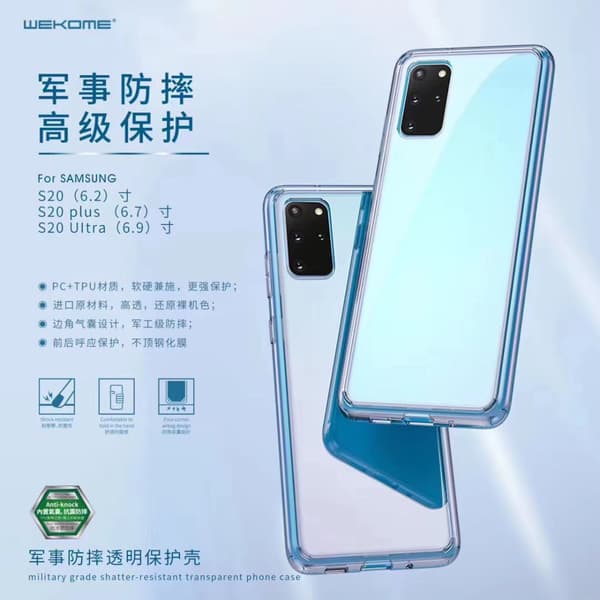 By WK Samsung S20 PLUS vandafvisende cover, transparent