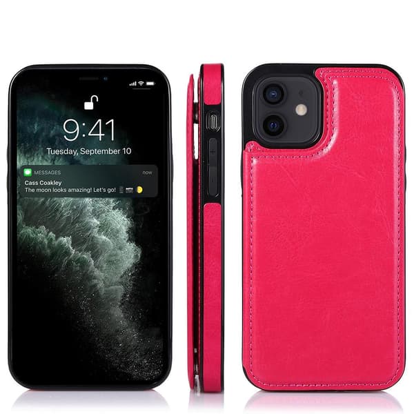 Smidigt NKOBEE Skal med Kortfack - iPhone 12 Rosaröd Rosaröd