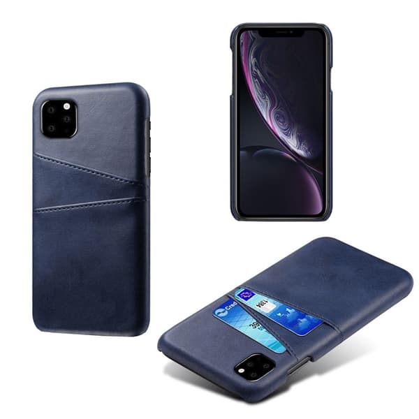 Iphone 12/12 Pro skydd skal fodral skinn läder kort visa amex