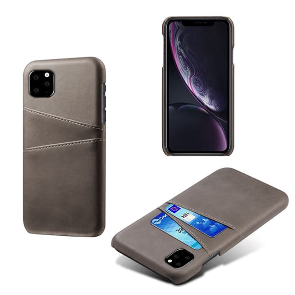 Iphone 12/12 Pro skydd skal fodral skinn läder kort visa amex