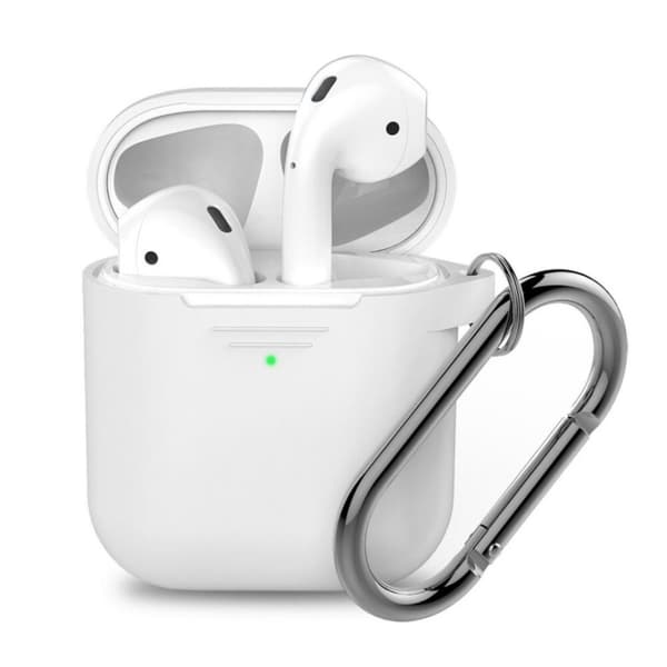 KeyBudz AirPods (1/2) Kuori PodSkinz KeyChain Series Valkoinen
