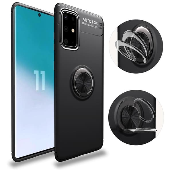 Samsung Galaxy S20 FE TPU skal med Finger Ring - Svart