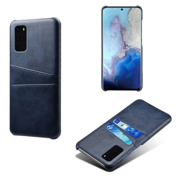 Samsung S20 FE skydd skal fodral skinn åt kort visa amex mastercard
