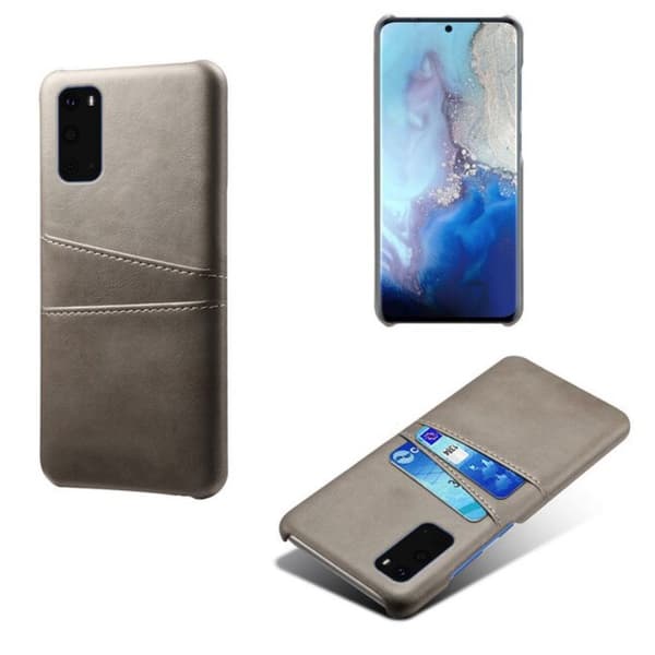 Samsung S20 FE skydd skal fodral skinn åt kort visa amex mastercard