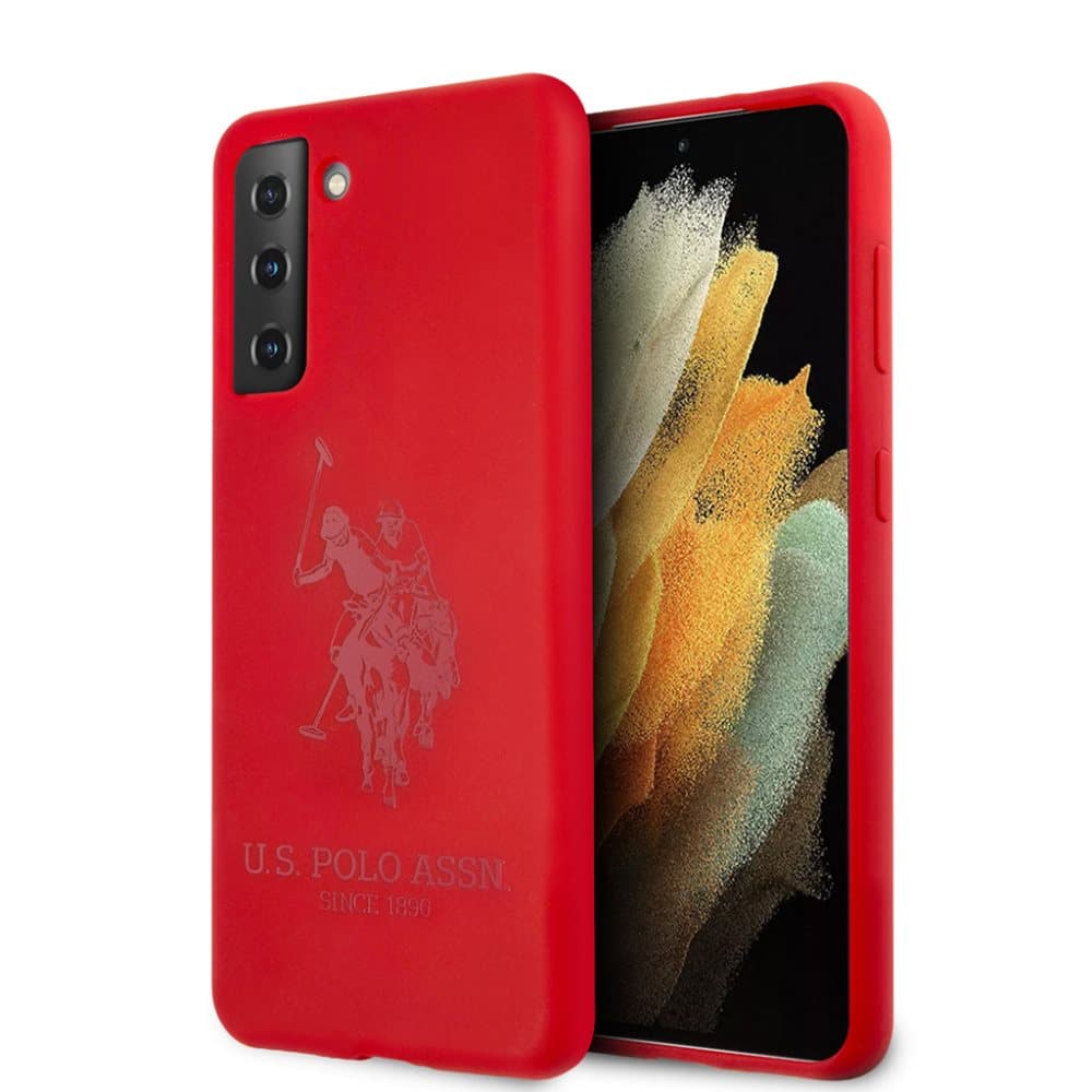 Samsung Galaxy S21 Skal med Logo Röd