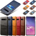 Miniatyrbild 1 av 11: Samsung S10+ skydd skal fodral skinn kort visa amex mastercard