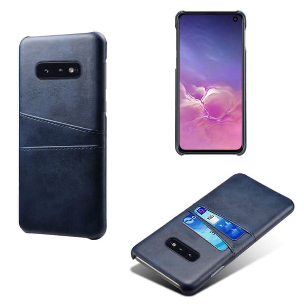 Samsung S10e skydd skal fodral skinn kort visa amex mastercard