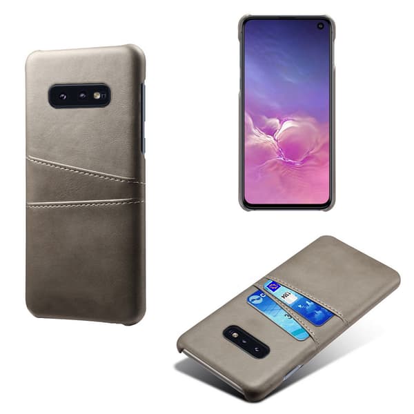 Samsung S10e skydd skal fodral skinn kort visa amex mastercard