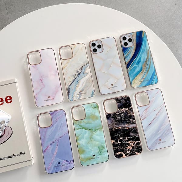 iPhone 12 Pro Max Skal i oändliga färger marmor mönster