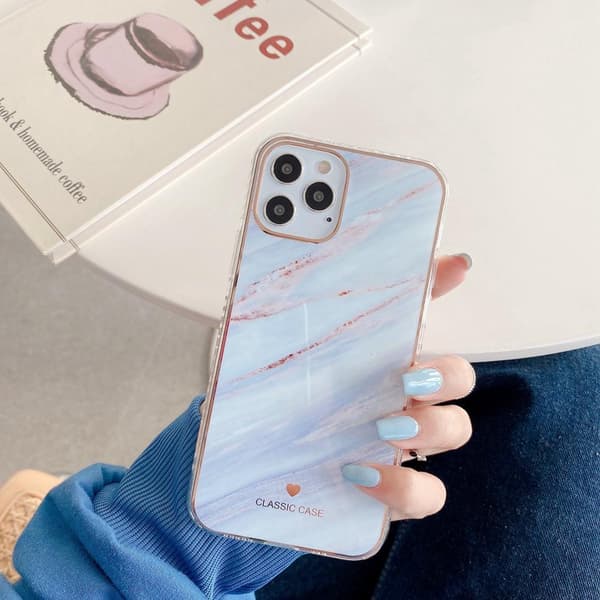 iPhone 12 Pro Max Skal i oändliga färger marmor mönster