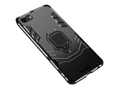 CoreParts - Baksidedeksel for mobiltelefon - silikon, polykarbonat, termoplast-polyuretan (TPU) - svart - 4.7" - for Apple iPhone SE (2nd generation)