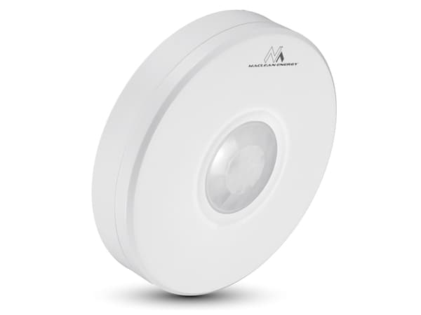 Maclean MCE293 flat infrarød bevegelsessensor IP65 for utendørs bruk, rekkevidde 8m, maks. belastning 2000W