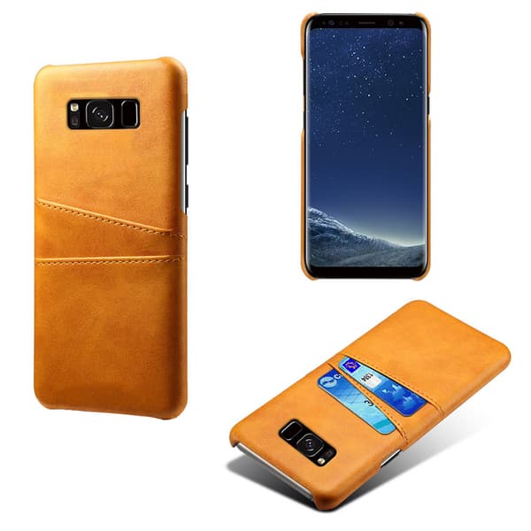 Samsung S8 skydd skal fodral skinn åt kort visa amex mastercard