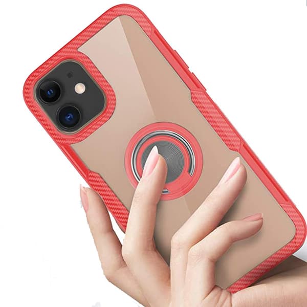 iPhone 12 Mini - Stilsäkert Skyddande Skal med Ringhållare LEMAN