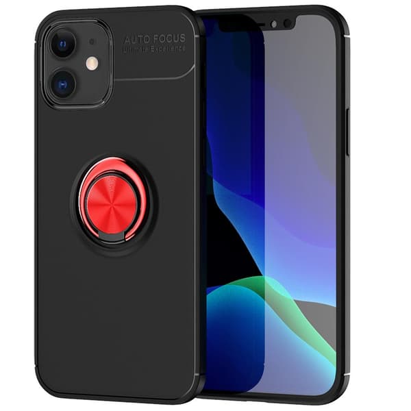 iPhone 12 Mini - Skyddande Praktiskt Skal med Ringhållare