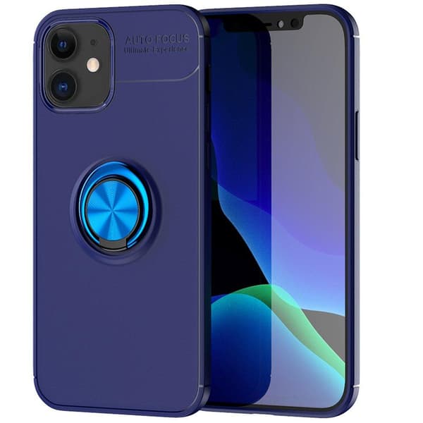 iPhone 12 Mini - Skyddande Praktiskt Skal med Ringhållare