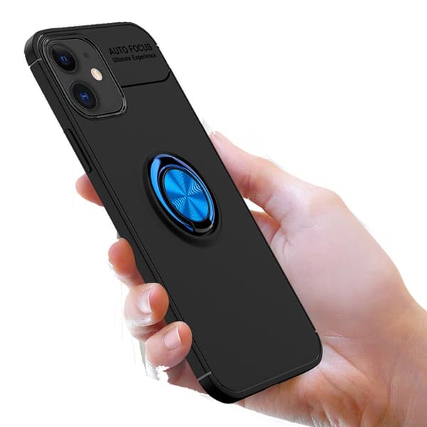 iPhone 12 Mini - Skyddande Praktiskt Skal med Ringhållare