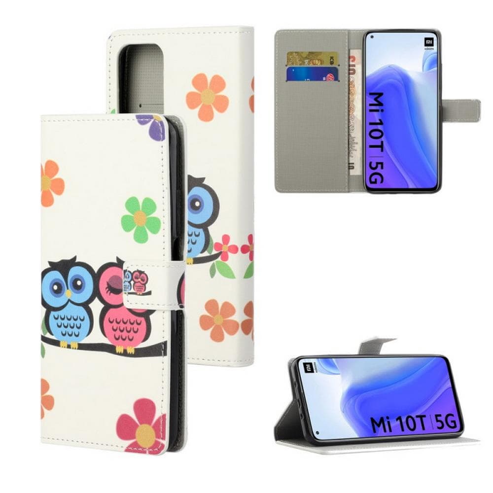 Plånboksfodral Xiaomi Mi 10T Pro - Ugglor & Blommor