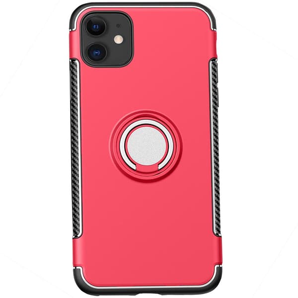 iPhone 12 Mini - Effektfullt Floveme Skal med Ringhållare Röd Röd