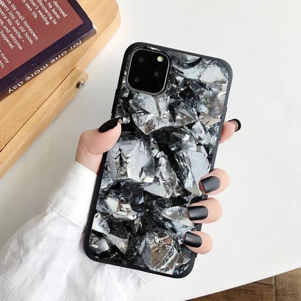 iPhone 12, 12 Pro & 12 Pro Max Cover sten diamant abstrakt