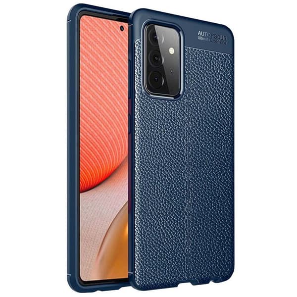 Nahkakuvioitu TPU kuori Samsung Galaxy A72 5G : väri - sininen