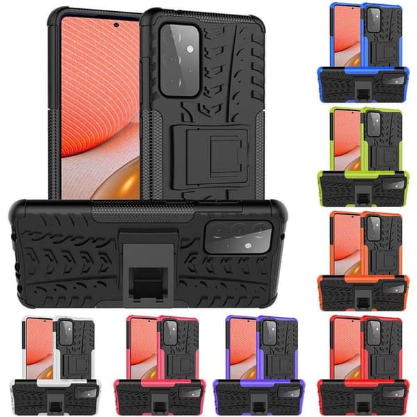 Stødbestandigt cover med stativ Samsung Galaxy A72 5G : farve - rød