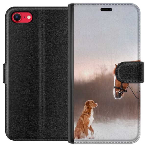 Apple iPhone 7 Tegnebogsetui Hest & Hund