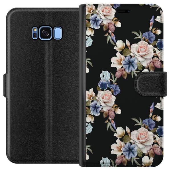 Samsung Galaxy S8 Tegnebogsetui Blomstret