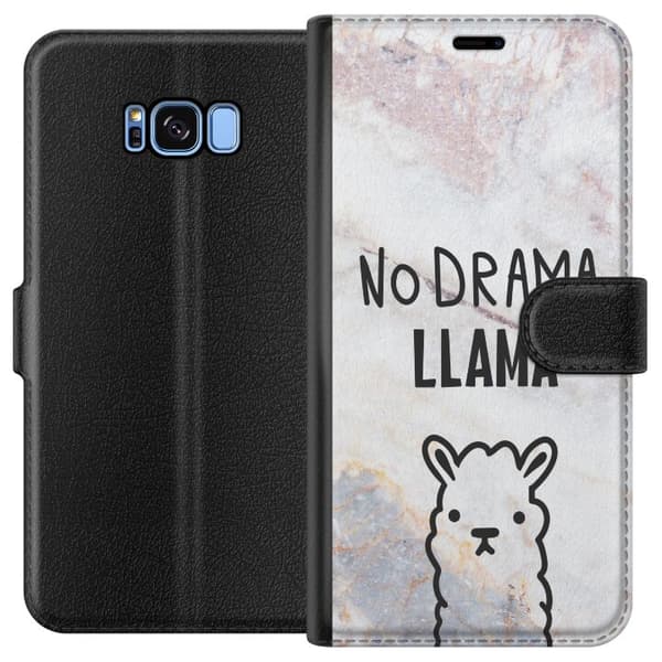 Samsung Galaxy S8 Plånboksfodral Llama Marble