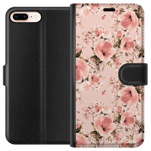 Apple iPhone 7 Plus Lompakkokotelo Kukkia