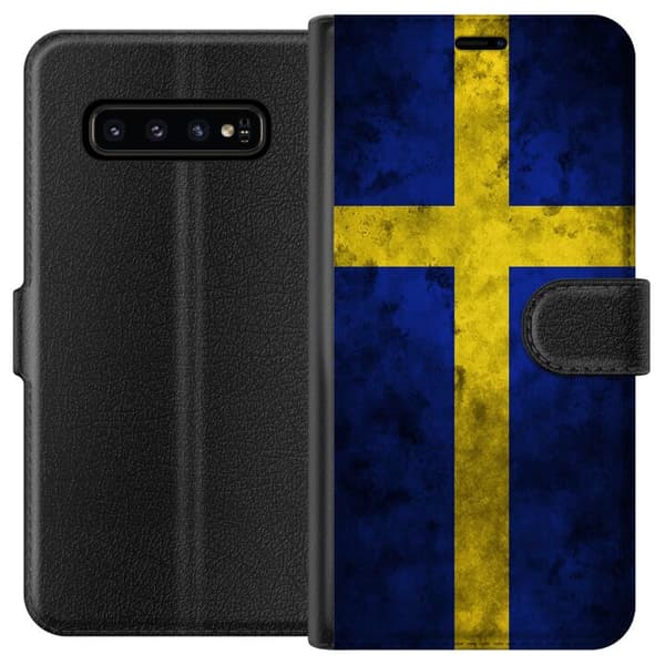 Samsung Galaxy S10 Lommeboketui Sverige Flag