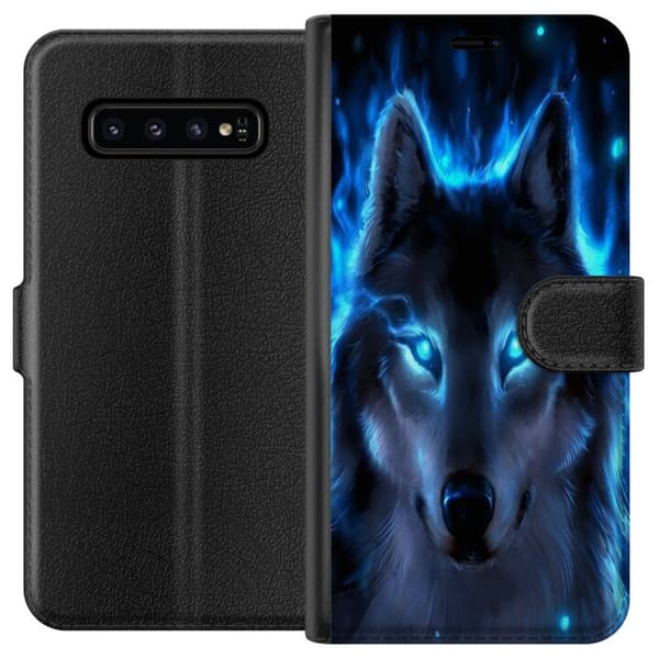Samsung Galaxy S10 Lompakkokotelo susi