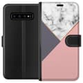 Miniatyrbillede 1 af 3: Samsung Galaxy S10 Tegnebogsetui Marmor Skæring
