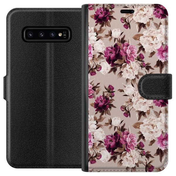Samsung Galaxy S10 Lommeboketui Blomster