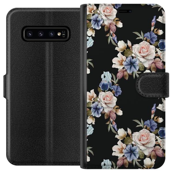 Samsung Galaxy S10 Lommeboketui Blomster